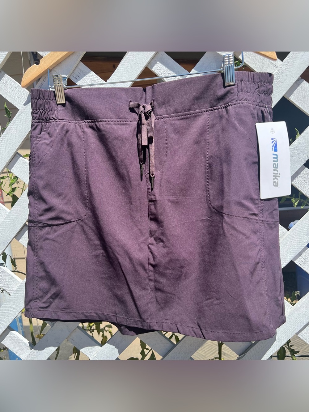 NWT Marika Activewear Skort XL Purple Plum Pockets Athletic Pickleball Golf